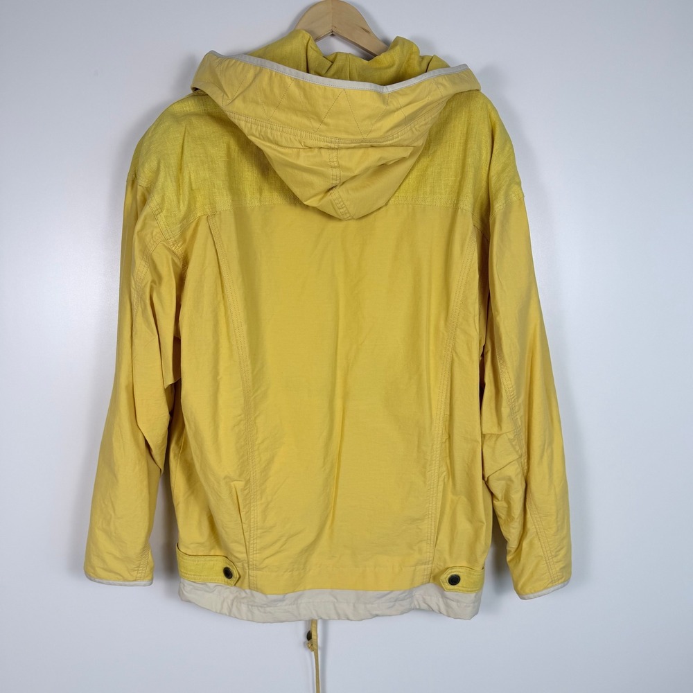 J.L. Colebrook Women's M Yellow Hooded Utility Jacket Mixed Media Gorpcore - Picture 5 of 13